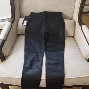 rag & bone Womens Black Skinny leather Jeans